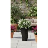 Poliva Lilyum Model Büyük Dekoratif Modern Saksı ve Vazo ( 30 cm x 58 cm ) Iç Hazneli - Siyah