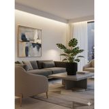 Poliva Vega Model Büyük Dekoratif Modern Saksı ve Vazo 20 Lt ( 31,5cm x 32 cm )Içsiz - Siyah