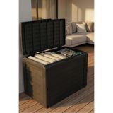 polivahome 140 Lt Sandık Bahçe Balkon Kiler Depolama Kiler Su Geçirmez, Dayanıklı Plastik Organizer