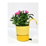 Poliwork 1 ADET IXORA TEKLİ ASKILI BALKON SAKSI SARI RENK 2 LT GENİŞLİK 15 CM YÜKSEKLİK 22 CM DERİNLİK 15 CM