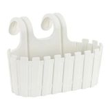 Poliwork Askılı Çit Oval Yuvarlak Saksı 3,5 Lt 290*215*185 Mm - Beyaz - 3 lt