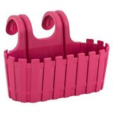 Poliwork Askılı Çit Oval Yuvarlak Saksı 3,5 Lt 290*215*185 Mm - Pembe - 3 lt