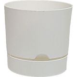 Poliwork Begonya 15 cm Tabaklı Saksı 1,8 Lt 4'lü - Beyaz