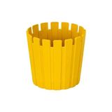 Poliwork Çit Desenli Kaktüs Saksısı 0.1 Lt - Mikro Boy Dekoratif Saksı - Sarı