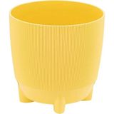 Poliwork Kaktüs Yuvarlak Saksı 0,46 Lt – 95 mm Yuvarlak Küçük Boy Çiçek Saksısı - Sarı