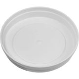 Poliwork Konik Saksı Altlığı 145x25 mm - Dayanıklı Plastik Saksı Tabağı - Beyaz