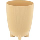 Poliwork Luna Ayaklı Saksı 4 Lt – 18.2x23.7 cm Modern Ayaklı Salon ve Ofis Saksısı - Kahverengi