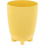 Poliwork Luna Ayaklı Saksı 4 Lt – 18,2 cm Modern Ayaklı Salon ve Ofis Saksısı - Sarı
