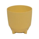 Poliwork Sarı Ayaklı Yuvarlak Saksı 5 Lt 208x205 mm - Büyük Boy Dekoratif Saksı