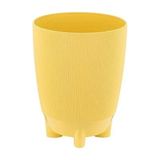 Poliwork Sarı Renkli Ayaklı Yuvarlak Saksı 3 Lt 180x180 mm - Modern Dekoratif Saksı