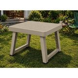 Poliwork Xx Large Katlanır Plastik Masa 70X50X60 cm Bahçe Balkon Kamp Piknik Sehpası Koyu Gri - Bej