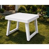 Poliwork Xx Large Katlanır Plastik Masa 70X50X70 cm Bahçe Balkon Kamp Piknik Sehpası Beyaz