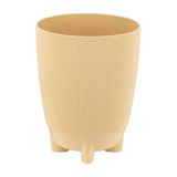 Poliwork Yuvarlak Ayaklı Sarı Saksı 3 Lt – 18 cm Modern Tasarım Ayaklı Dekoratif Saksı
