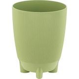 Poliwork Yuvarlak Saksı Ayaklı Sarı 3 Lt – 180x180 mm Modern Tasarım Ayaklı Dekoratif Saksı - Mint Yeşil