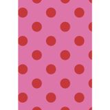 Polka Dot College Ruled Notebook – 120 Pages, 6"x9", Pink Hardcover with Red Polka Dots