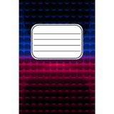 Polka Dot Notebook: Gradient Blue and Red Polka Dot, 120 White Pages Lined, 6” X 9”