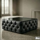 Polka Sofa Retro Deri Serisi Orta Sehpa - Antrasit