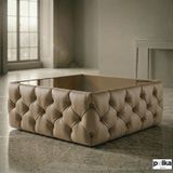 Polka Sofa Retro Deri Serisi Orta Sehpa - Cappucino
