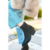 POLKA STORE Nash Elastik Yan Bantlı Lastik Detaylı Western Kadın Kovboy Bot Bootie Çizme