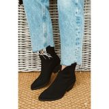 POLKA STORE West Kadın Kovboy Bot Bootie Western Çizme Siyah Süet