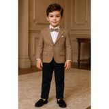 Pollito Erkek Çocuk Gabardin Pantolonlu Ceketli Takım - Açık Kahverengi - 3 - 4 Yaş