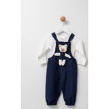 Pollito Unisex En Çizgi Fitilli Teddy Oyuncaklı 2'li Salopet