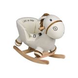 POLLY BABY Eğitici Peluş Sallanan At Ahşap Sallanan At ve Aslan