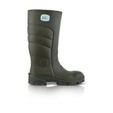 Polly Boot Çelik Burunlu Yeşil Çizme Uzun PVC Güvenlik Standartlarına Uygun Dayanıklı Ayakkabı