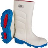 Polly Boot Galaxy Vega S4 Beyaz Renk Çelik Burunlu Çizme Bot - Beyaz - Mavi