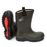 Polly Boot Rigger Polar Kürk Astarlı Su Geçirmez Nefes Esnek Avcılık Balıkçılık Kar Kış Işık kimyasal ve Soğuğa Dayanıklı -50 Derece Termal Kaymaz Hafif İş Botları Güvenlik Ayakkabıları, haki, 7 UK
