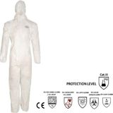 Polly Cover Ultrasonic Dikiş Lamine Vücut Koruma Tulumu Iş güvenliği Ekipmanı Polly Cover Tulum Altınay Kimya - Beyaz