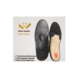 POLLY FOOTCARE GÜLEN AYAKLAR Içe Basma, Düz Taban Ve Çukur Tabanlar Için Hakiki Derili Full Ortopedik Tabanlık -siyah