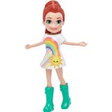 Polly Pocket HDW47 Lila Gökkuşağı Elbise Arkadaşlar Figür