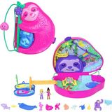 Polly Pocket™ Tembel Hayvan Ailesi 2'si 1 Arada Kompakt Çanta Polly Pocket™ Bebekler ve Oyun Seti, Seyahat Oyuncakları, Tembel Hayvan Ailesi 2'si 1 Arada Kompakt Çanta HRD40 - Ahşap