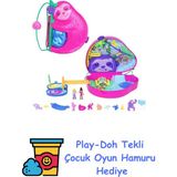 Polly Pocket™ Tembel Hayvan Ailesi 2'si 1 Arada Kompakt Çanta Polly Pocket™ Bebekler ve Oyun Seti, Seyahat Oyuncakları, Tembel Hayvan Ailesi 2'si 1 Arada Kompakt Çanta + Play-Doh Oyun Hamuru