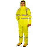 Polly Rain Pu Alt Üst Takım Reflektörlü Yağmurluk - Sarı - 2XL