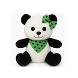 Polly Toys Yeşil Tokalı Peluş Panda - 35 Cm