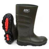Pollyboot Galaxy Vega S4 Koyu Haki Çelik Burunlu PU Çizme, 38, G502.38, Yeşil, Unisex Yetişkin