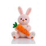 POLLYTOYS PELÜŞ OYUNCAKTA DÜNYA MARKASI Havuçlu Tavşan Pembe 50 cm – Çocuklara Özel Sevimli Peluş