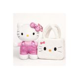 POLLYTOYS PELÜŞ OYUNCAKTA DÜNYA MARKASI Hello Kitty + Peluş Çanta Yeni Seri 32cm - Yumuşak & Koleksiyonluk
