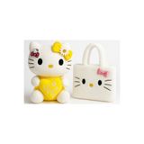 POLLYTOYS PELÜŞ OYUNCAKTA DÜNYA MARKASI Hello Kitty Sarı Peluş Oyuncak 35cm + Peluş Çanta – Hediyelik Set
