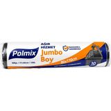 Polmix 600 gr Ağır Hizmet Jumbo Boy Çöp Poşeti 80X100 cm Siyah 4'li Avantaj Paketi - 4 Adet - 80 x 100 cm