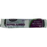 Polmix Çöp Torbası Extra Jumbo Boy 80x110cm 300gr 39 Mikron 90lt Siyah Rulo 10 Adet