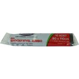 Polmix Çöp Torbası Jumbo Boy 80X110CM 400GR 50MIKRON 90LT Siyah Rulo 10 'lu