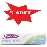 Polmix ÇÖP TORBASI POLMİX MİNİ 70 GRAM 40X50 ÇİFT KAT ŞEFFAF 5 PAKET