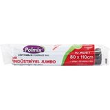 Polmix Eko Endüstriyel Çöp Poşeti 400 Gr Jumbo Boy 80 x 110 cm 10 Adet - Siyah