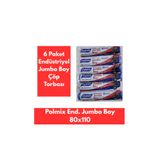Polmix Endüstriyel Jumbo Boy Çöp Torbası 80x110 6 Paket x 10 adet = 60 adet