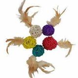 Polo 4x13 cm Renkli Hasır Toplar Kedi Oyuncağı