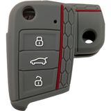 Polo 6 Golf 7 Seat Skoda Octavia A7 Mqb Silikon Anahtar Kumanda Kılıfı Oto Anahtarlık Gri