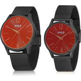 Polo Air Çift Kol Saati Sevgiliye Özel - Bordo - Siyah